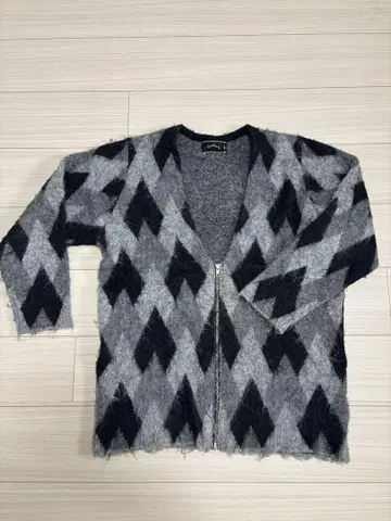 Omekashi 다이아몬드 패턴 가디건