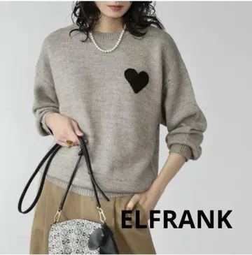 새상품급! ELFRANK 하트 자수 니트 풀오버