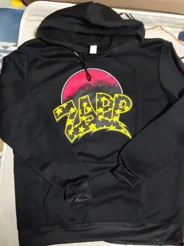 ZAPP 블랙 후드 부착 후드티 XL