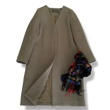 Spick&Span 노카라 코트 울 38 모카 전체 안감