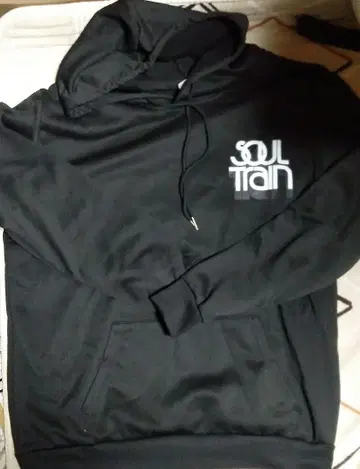 SOUL TRAIN 블랙 후드티 후드 부착 XL