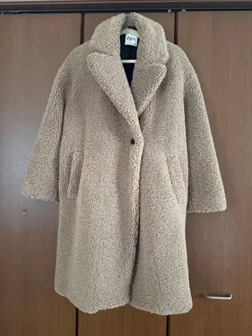 ZARA 보아 코트 브라운 M