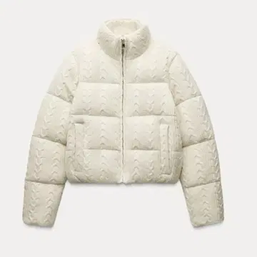 [ M 사이즈 ] ZARA 도트 무늬 퀼팅 아노락