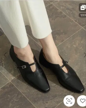 NEUNA 포인트 스트랩 로퍼 블랙 (36 사이즈: 22.5~23cm)