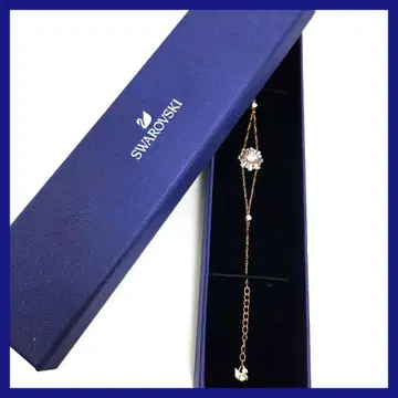 SWAROVSKI 선샤인 팔찌 골드 클리어 박스 포함