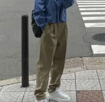 ok.soonxdickies 콜라보 2턱 테이퍼드 치노 L