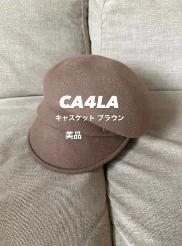 CA4LA 카시라 울 헌팅 캡 브라운