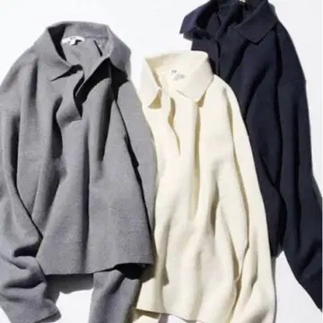 UNIQLO 스무스 코튼 릴랙스 폴로 스웨터