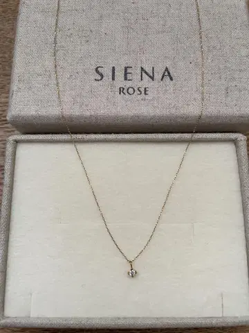 SIENA ROSE 싱글 볼 다이아 목걸이 K10