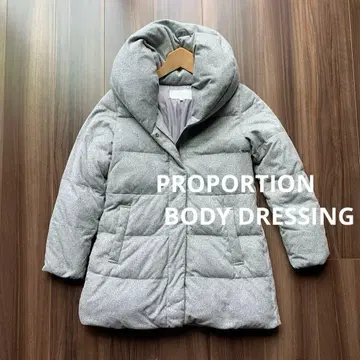 프로포션 바디 드레싱 그레이 다운 자켓 다운 코트