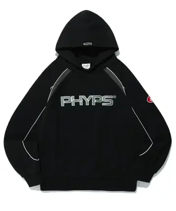 PHYPS 후드 부착 후드티 블랙