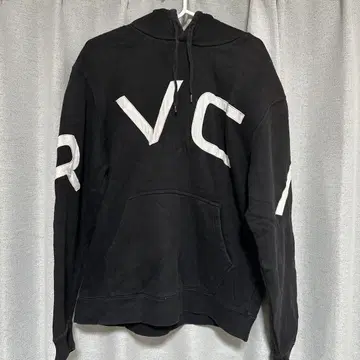 RVCA 블랙 후드 부착 후드티