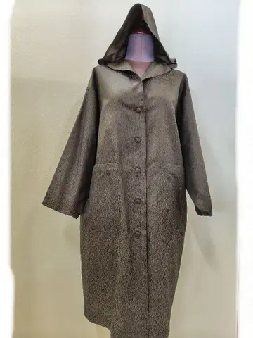 기모노 리메이크 후드 부착 코트