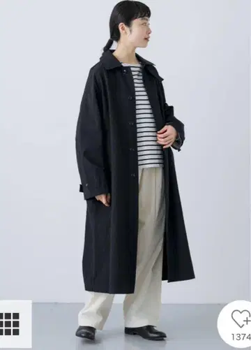 카구레 코튼 스텐카라 코트
