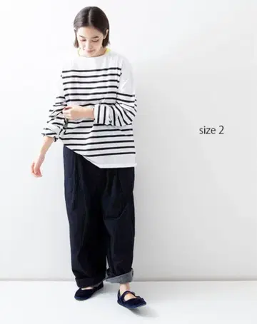 Veritecoeur x Le minor 보더 롱 T셔츠