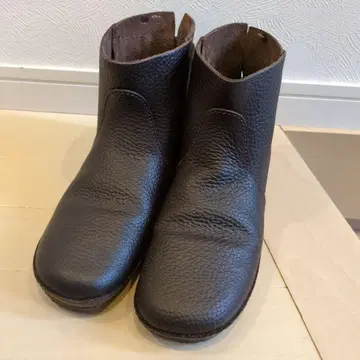 [koos 코스] 가죽 숏부츠 브라운 38 24.0cm