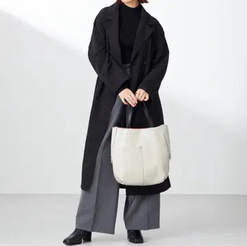 미사용 기무라 타에 x Y'SACCS 라운드 실루엣 토트 아이보리