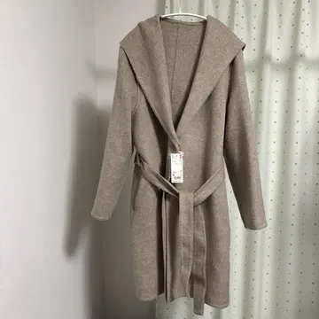 새상품 유니클로 더블 페이스 후디드 코트 xl