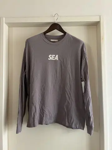 WIND AND SEA 그레이 롱 슬리브 T셔츠