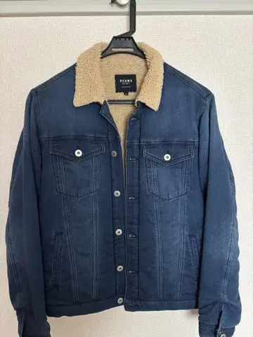 BEAMS HEART 보아 옷깃 블루 데님 자켓