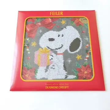 FEILER 페이 스누피 크리스마스 손수건 홀리데이 기프트 새상품