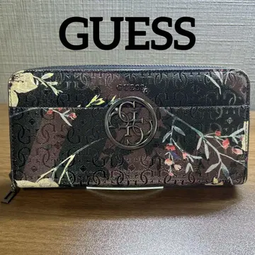 GUESS 플로럴 장지갑 G 로고 포함