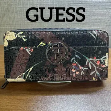 GUESS 플로럴 장지갑 G 로고 포함