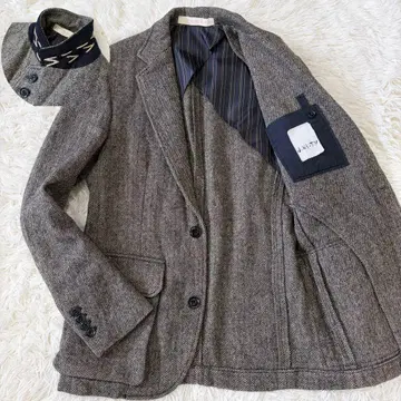 새상품급 Unity 헤링본 트위드 테일러드 자켓 2way 48L