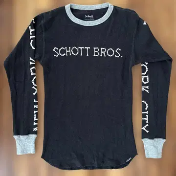 Schott 블랙 긴팔 티셔츠 S 서멀