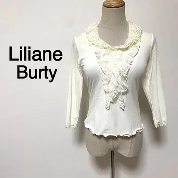 Liliane Burty 화이트칼라 레이스 프릴 디자인 티셔츠