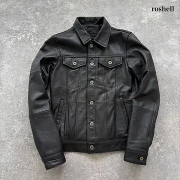 [ roshell ] 로셸 천연 가죽 리프로덕트 트래커 가죽 자켓