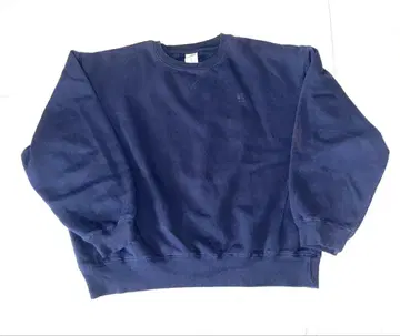 러셀 애슬레틱 무지 맨투맨 앞 V 퍼플네이비