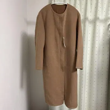 새상품 유니클로 더블 페이스 노카라 코트 s