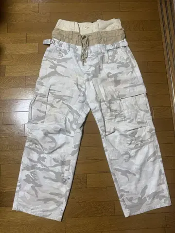 Project g/r Layered cargo pants white