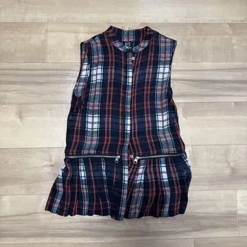 ALEXANDER MCQUEEN 슬리브리스 셔츠 체크 무늬