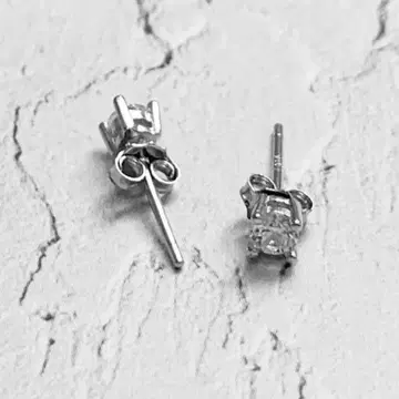 실버 925 큐빅 지르코니아 귀걸이 심플 3mm 실버