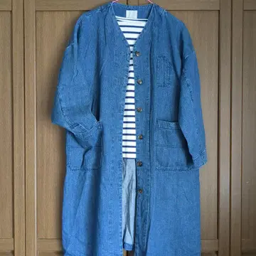 tukuroi 데님 미디엄 기장 코트