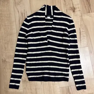 제이크루 니트 보더 파랑 화이트 s