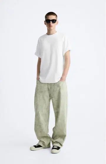 추상 프린트 데님 팬츠 ZARA 완판템 사이즈 30