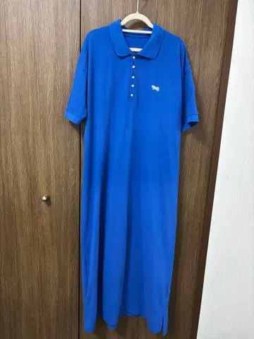 파랑 폴로 셔츠 원피스 반팔