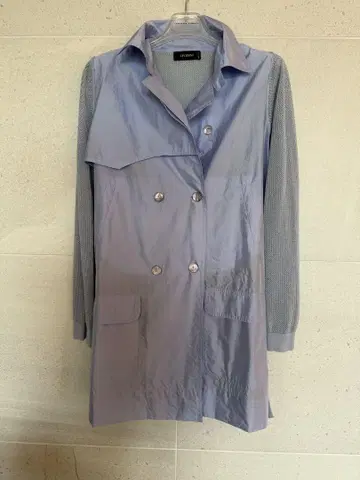 CIVIDINI 연보라 더블 브레스트 롱 코트