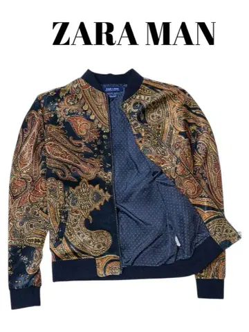 새상품급 ZARA MAN 페이즐리 무늬 점퍼