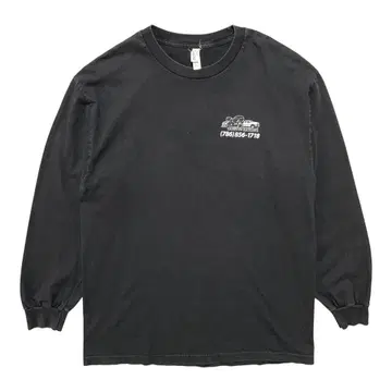 USA 구제 의류 체스 티하울링 기업계 코튼 긴팔 티셔츠 롱티