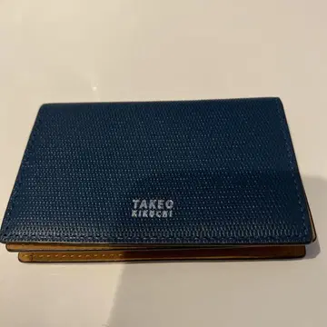 TAKEO KIKUCHI 파랑 가죽 명함지갑