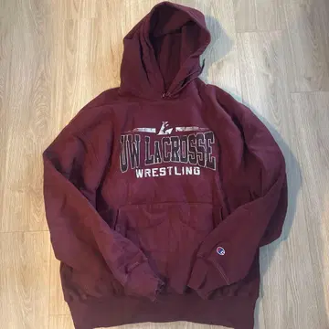 챔피온 프리미엄 리버스 위브 후드티 와인 레드