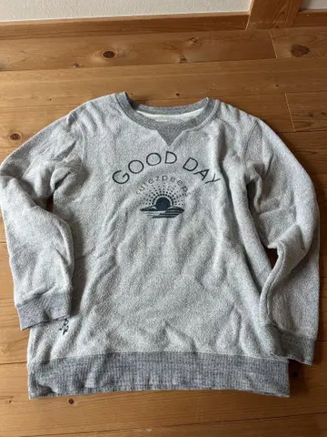rulezpeeps 그레이 맨투맨 GOOD DAY