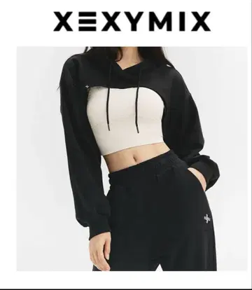 택 포함 새상품*XEXYMIX (젝시믹스) 레이어드 후드 부착 트레이닝복