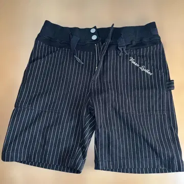 Vanson Leathers 스트라이프 숏팬츠 블랙