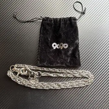 9090 실버 체인 목걸이 왕관 참