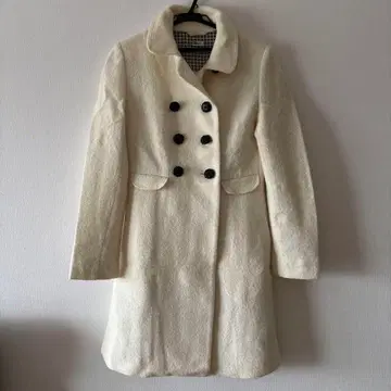 폴 스미스 핑크 아이보리 울 코트